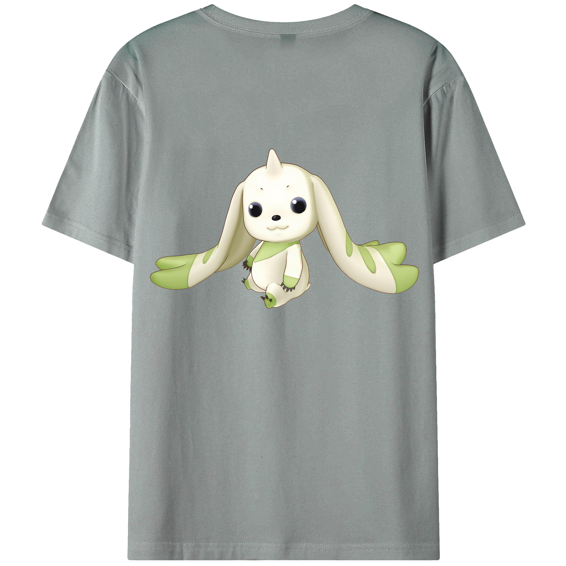 （画像用） Digimon デジタルモンスター/デジモン 綿100％ メンズ半袖Tシャツ（バックプリント） 通気性